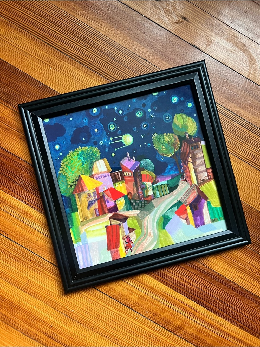 Framed Art Print “Twilight in Umbria” Style